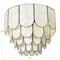 Hello Honey® 14" Round 4-Tier Capiz & Metal Flush Mount Ceiling Light